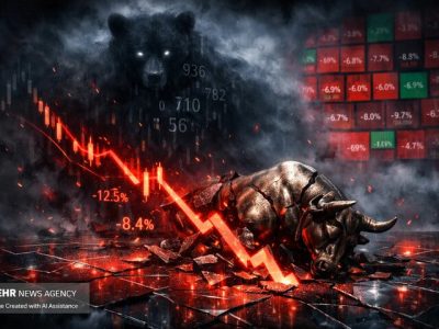 سقوط سنگین شاخص کل بورس در معاملات صبحگاهی هفتم تیر ۱۴۰۵