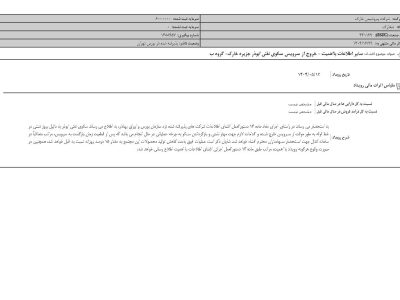 افشای اطلاعات بااهمیت – (سایر اطلاعات بااهمیت – خروج از سرویس سکوی نفتی ابوذر جزیره خارک- گروه ب) منتهی به سال مالی ۱۴۰۴.۱۲.۲۹